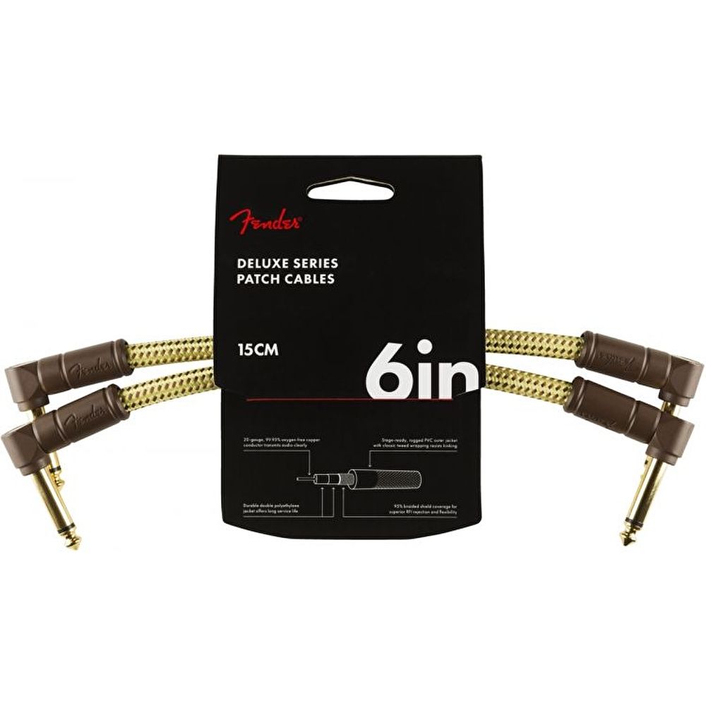 Fender Deluxe 2-Pack L/L Uçlu 6 Tweed Patch Kablosu 2