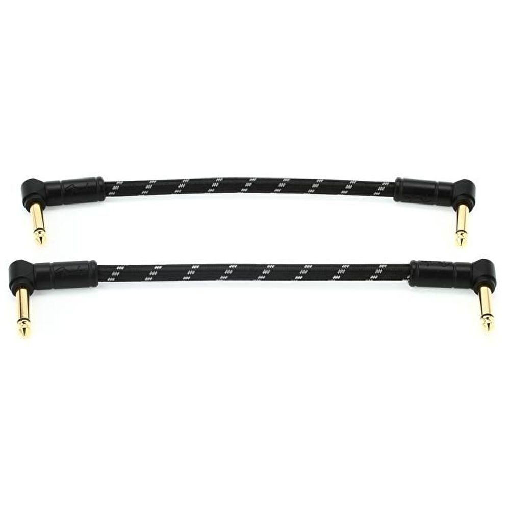 Fender Deluxe 2-Pack L/L Uçlu 15cm Siyah Tweed Patch Kablosu 2