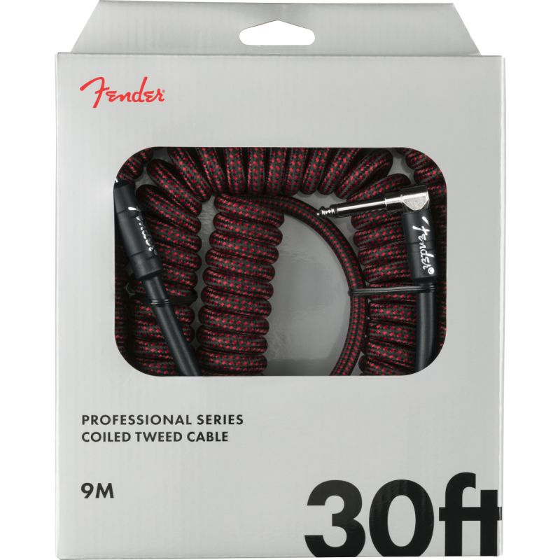 Fender Professional Coil Cable 9m Kırmızı Tweed Enstrüman Kablosu 1
