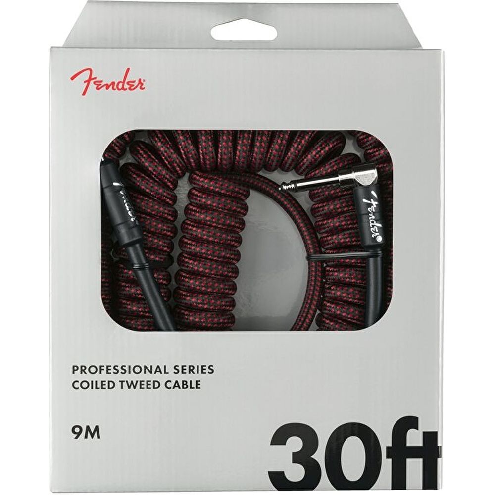 Fender Professional Coil Cable 9m Kırmızı Tweed Enstrüman Kablosu 2