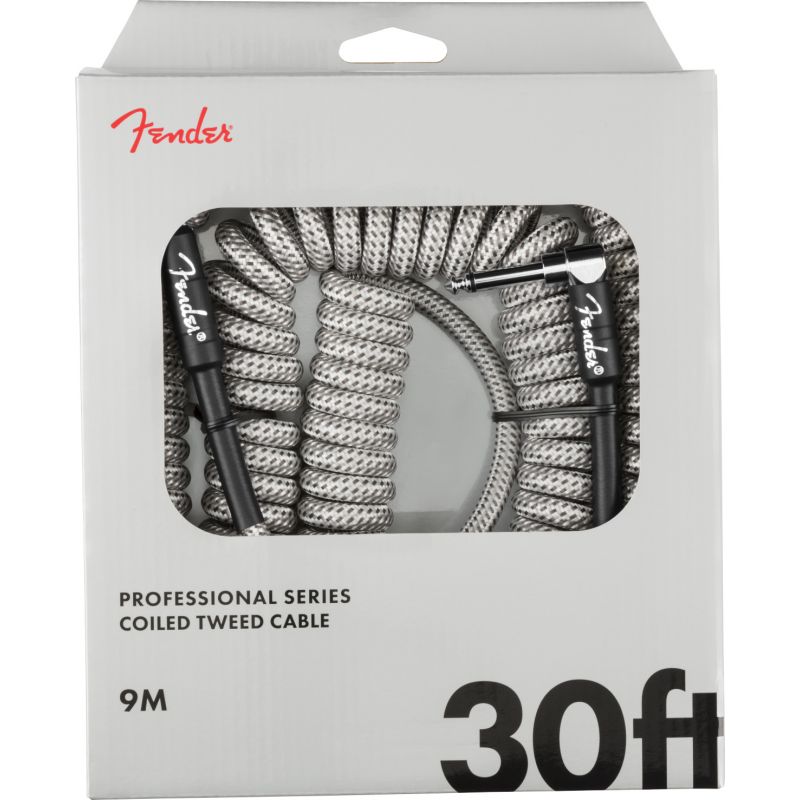 Fender Professional Coil Cable 9m Beyaz Tweed Enstrüman Kablosu 1