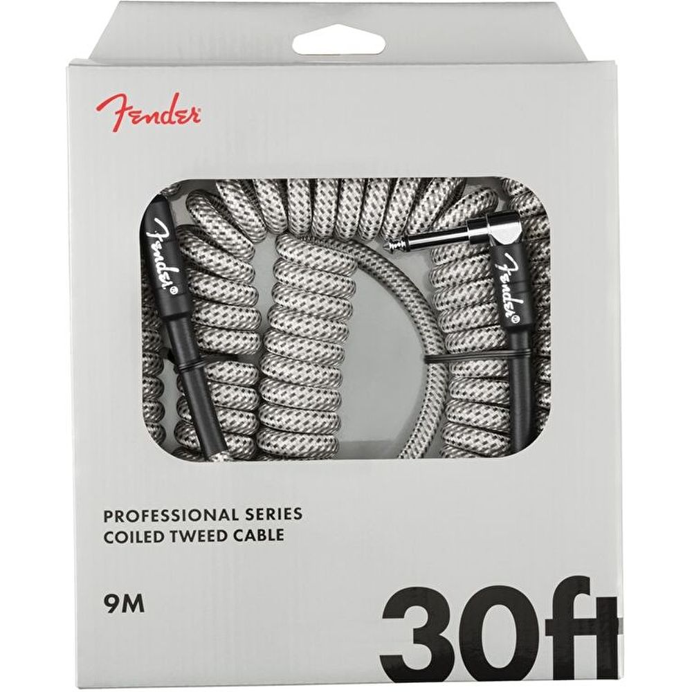Fender Professional Coil Cable 9m Beyaz Tweed Enstrüman Kablosu 2