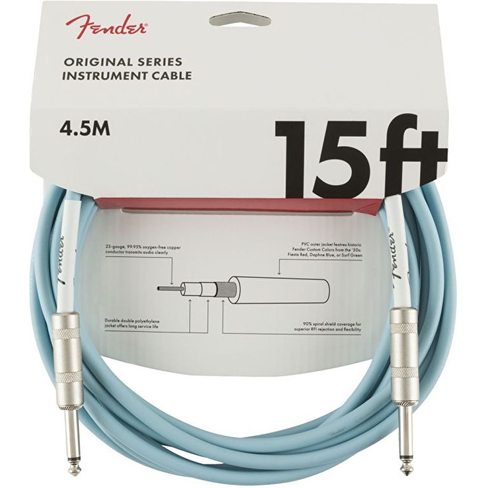 Fender Original 4m Daphne Mavi Enstrüman Kablosu 2