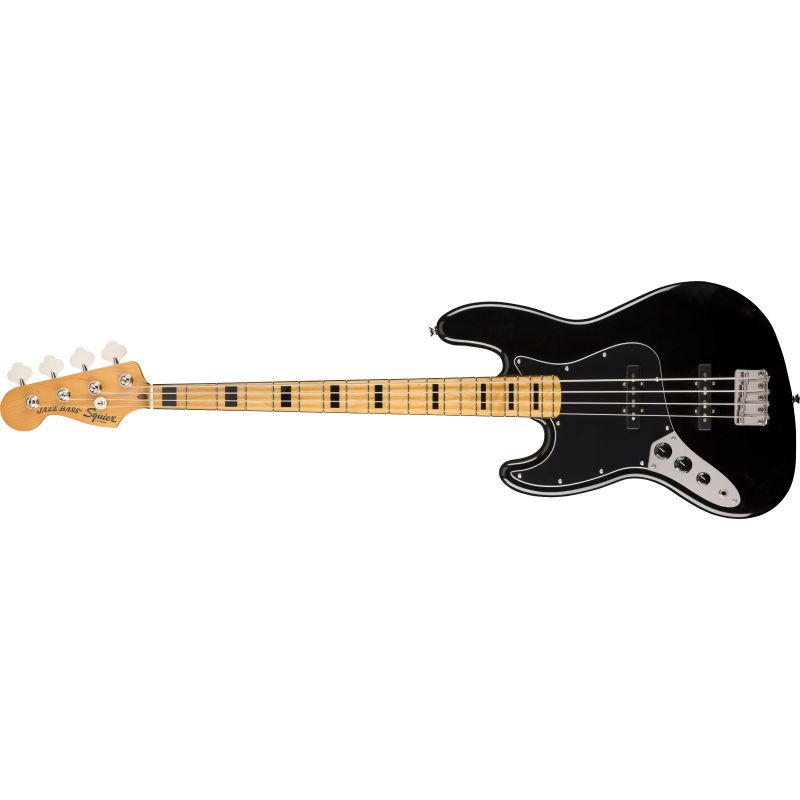 Squier Classic Vibe 70s Jazz Bass Akçaağaç Klavye Black Solak Bas Gitar 1
