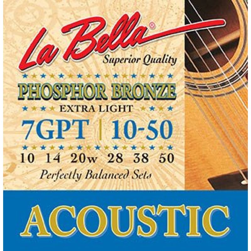 La Bella 7GPT Akustik Gitar Teli (10-50) 1