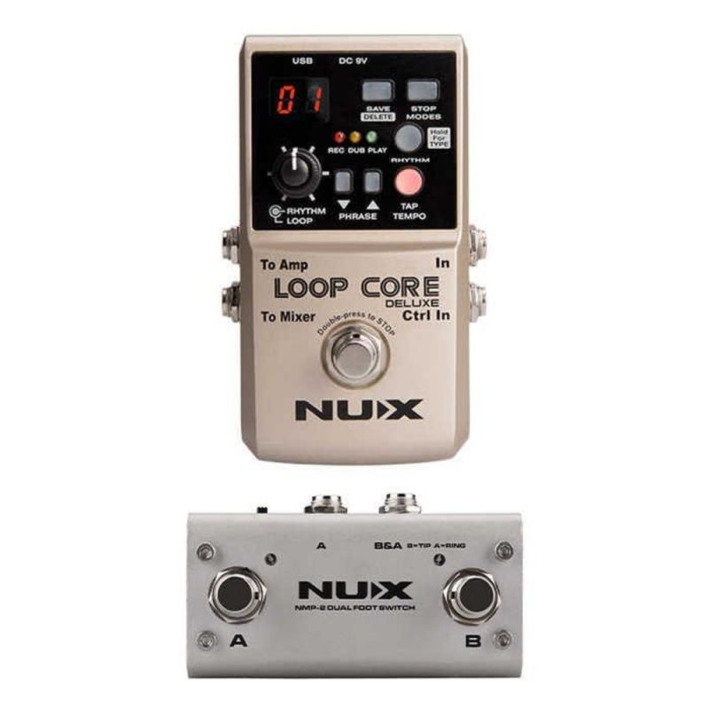 Nux Loop Core Deluxe Looper Pedalı ve Kontrol Pedalı 1