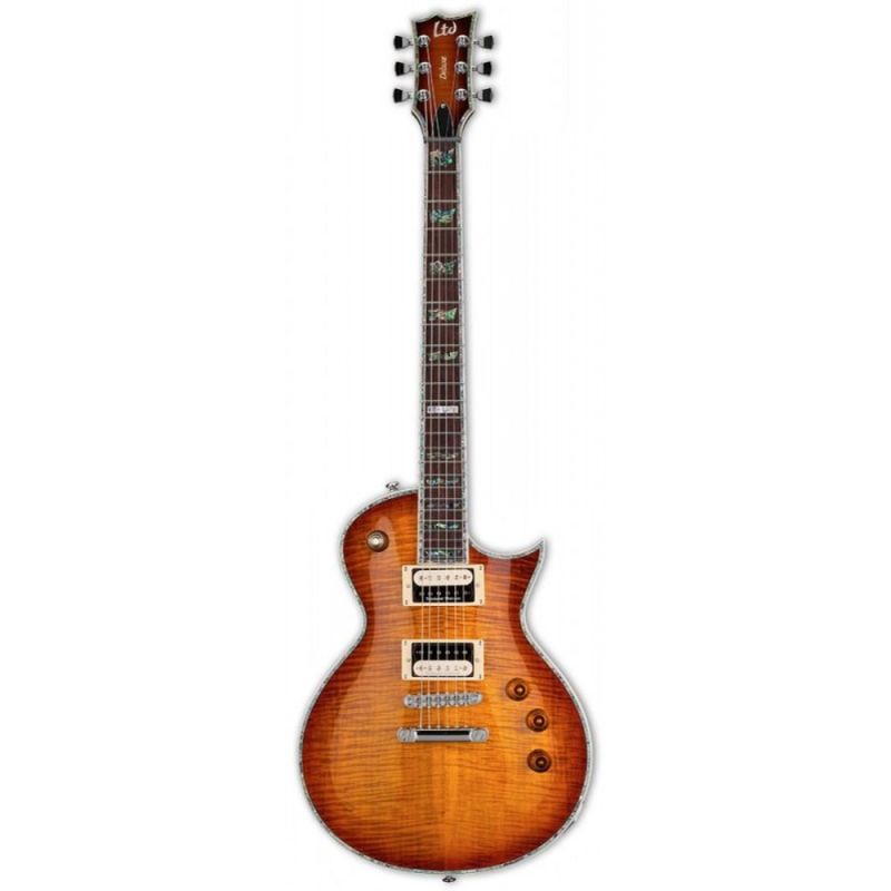 ESP LTD EC-1000 Flamed Maple Amber Sunburst Elektro Gitar 1