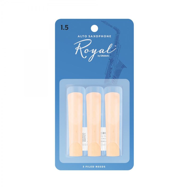 D\'Addario Woodwinds Royal RJB0315 Alto Saksafon Kamışı (3 lü) No:1.5 2
