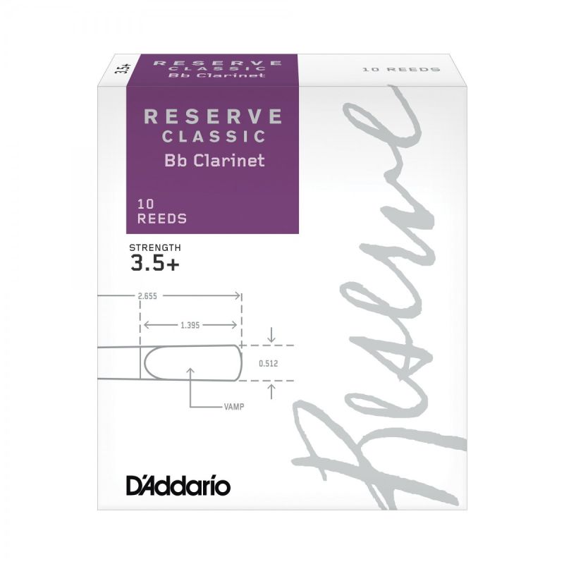 D\'Addario Woodwinds Reserve Classic DCT10355 Sib Klarnet Kamışı No:3.5+ 2