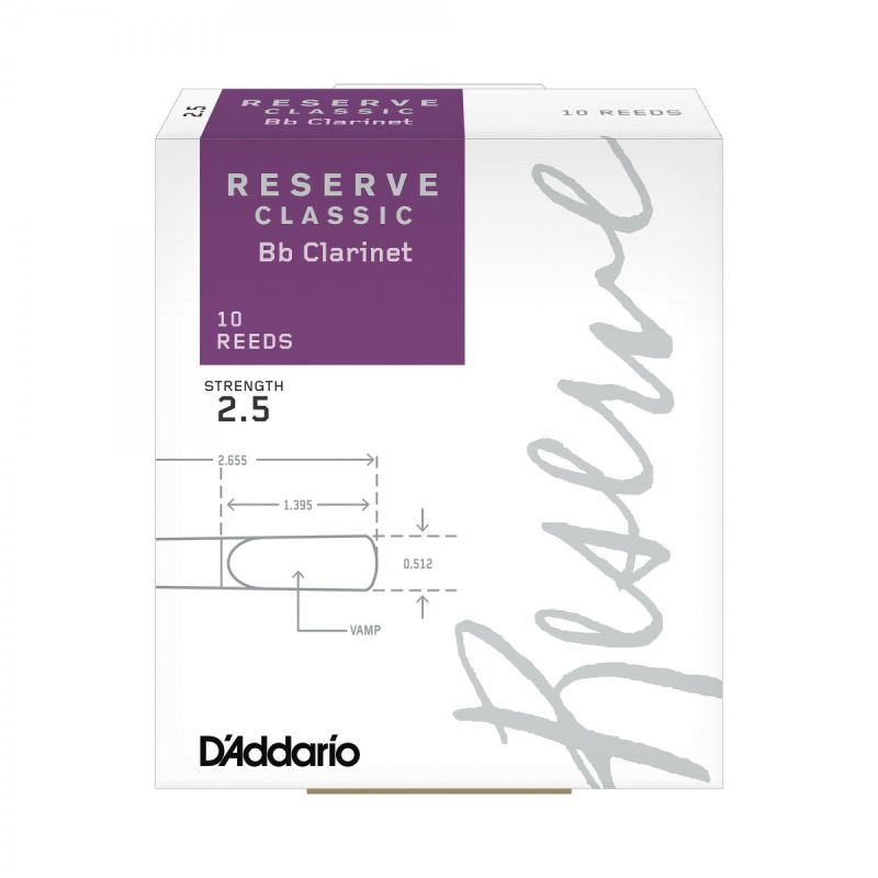 D\'Addario Woodwinds Reserve Classic DCT1025 Sib Klarnet Kamışı No:2.5 2