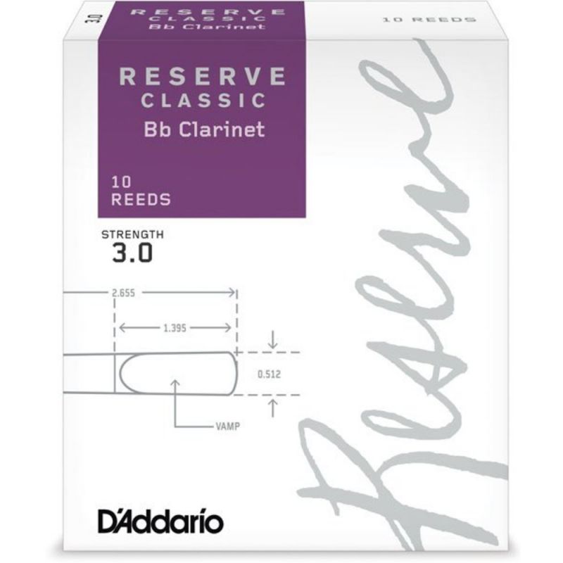 D\'Addario Woodwinds Reserve Classic DCT1030 Sib Klarnet Kamışı No:3 1