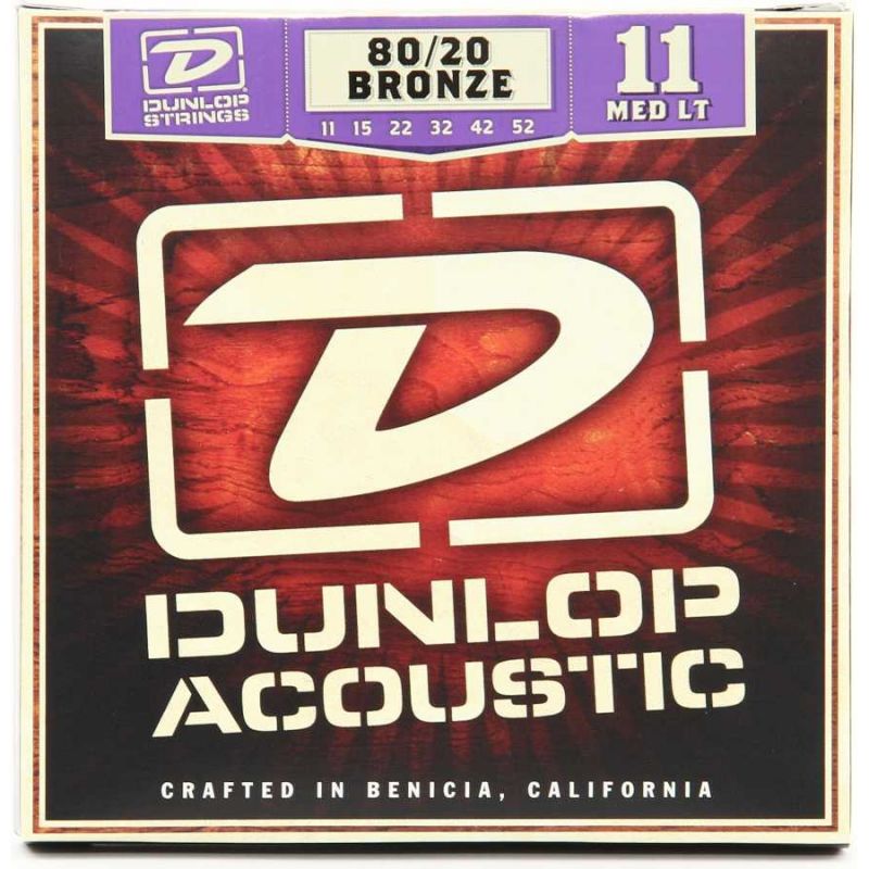 Jim Dunlop DAB1152 Medium-Light 80/20 Bronze Akustik Gitar Teli (11-52) 1