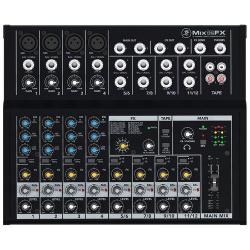 Mackie Mix12FX 12 Kanal Efektli Deck Mikser 1