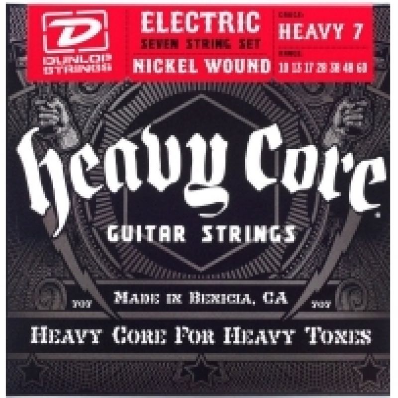 Jim Dunlop DHCN1060-7 Heavy Core  7 Telli Elektro Gitar Teli (10–60) 1