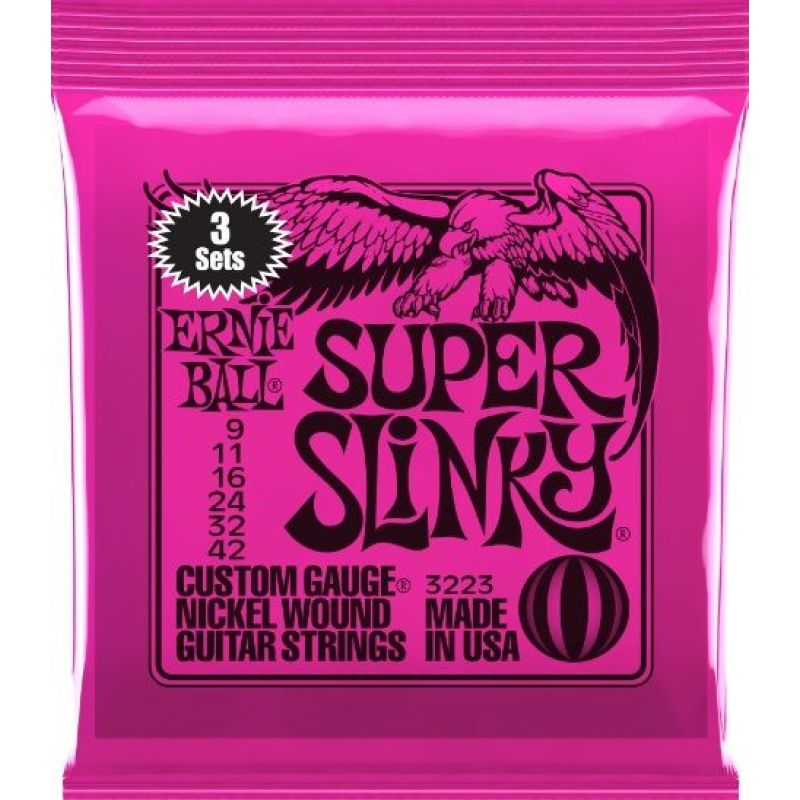 Ernieball P03223 SUPER SLINKY 3 PACK Elektro Tel (3lü Paket) 1