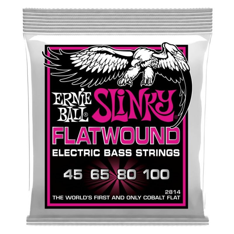 ERNIE BALL P02814 - Super Slinky Flatwound 45-100 Bas Gitar Teli 1