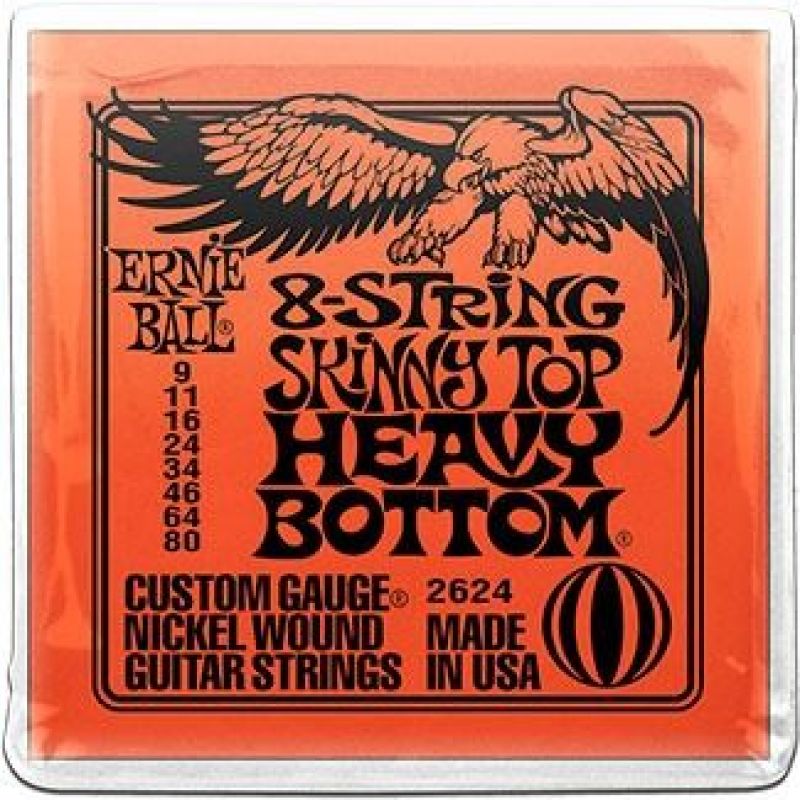 Ernie Ball P02624 Slinky Skinny Top Heavy Bottom 8 Telli 0.09 - 0.80 Elektro Gitar Teli 2