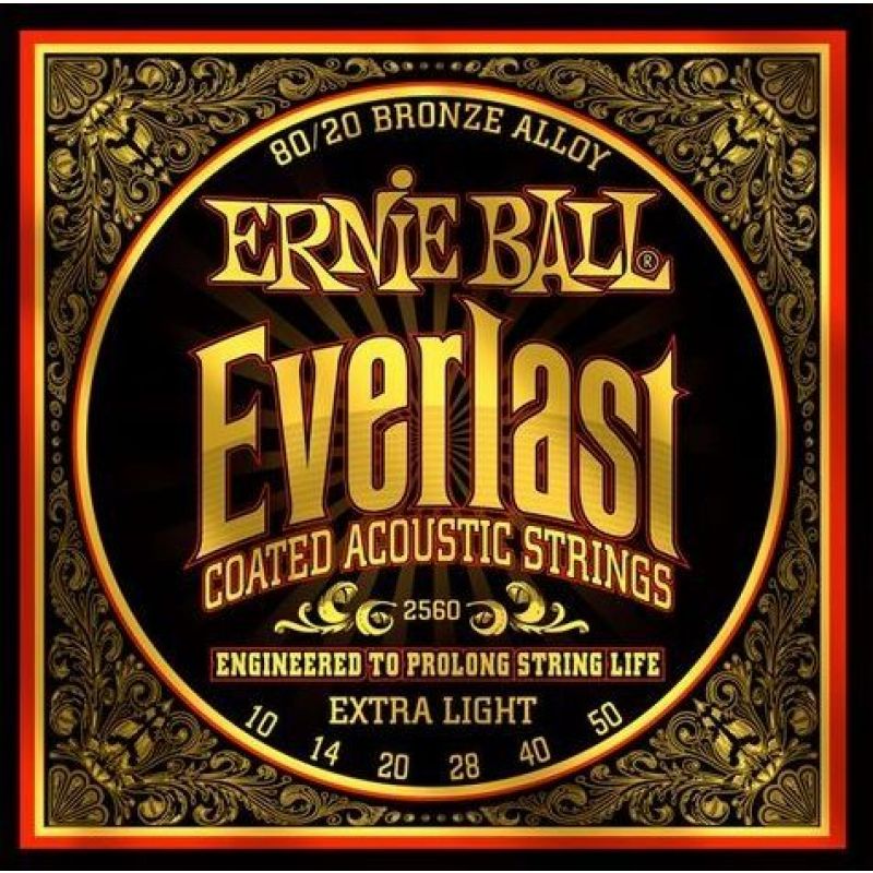 Ernie Ball P02560 10-50 Coated Akustik Gitar Teli 1