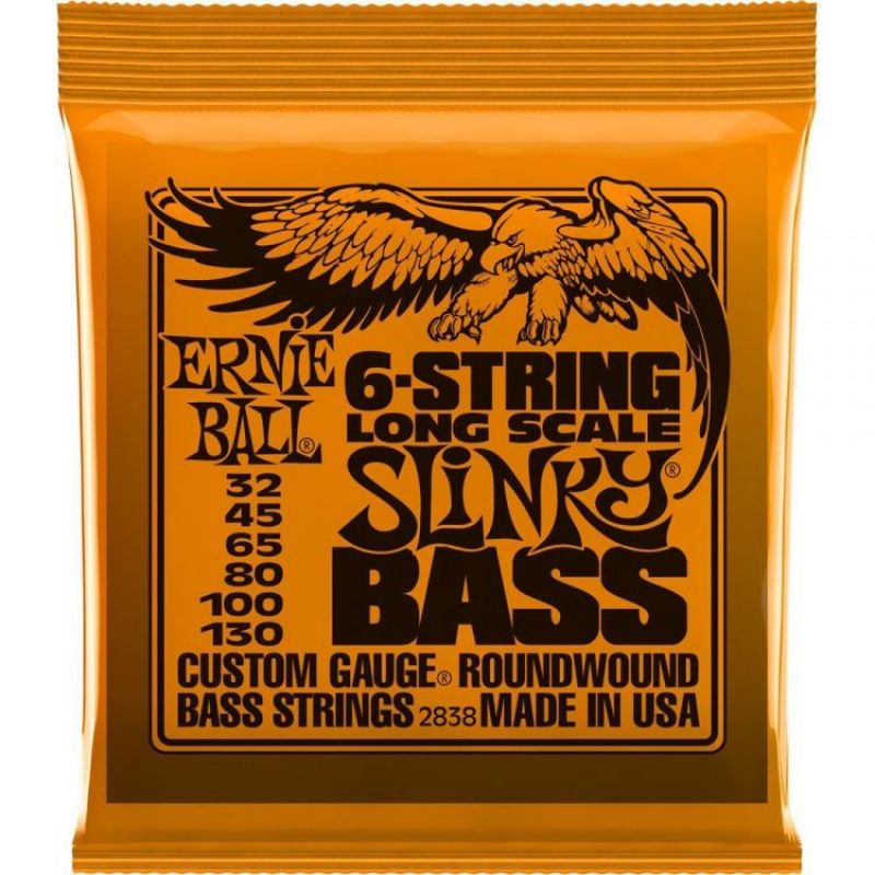 Ernie Ball P02838 Slinky Nickel 32-130 (6 Telli) Bas Gitar Teli 1