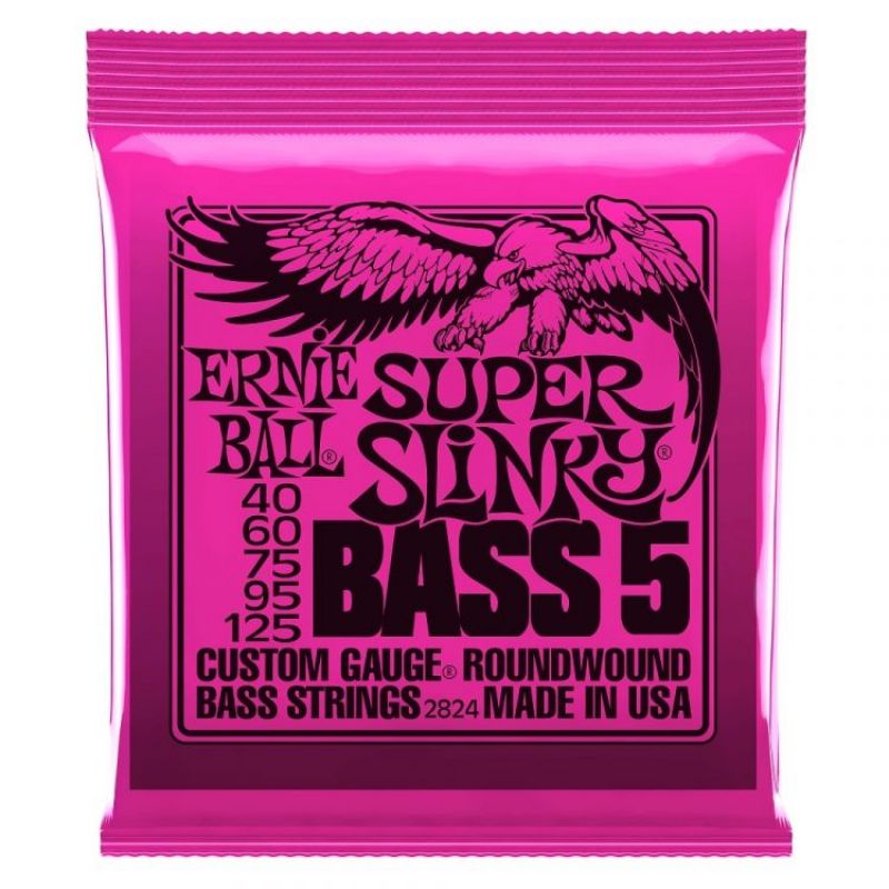 Ernie Ball P02824 Super Slinky Nickel 40-125 (5 Telli) Bas Gitar Teli 1