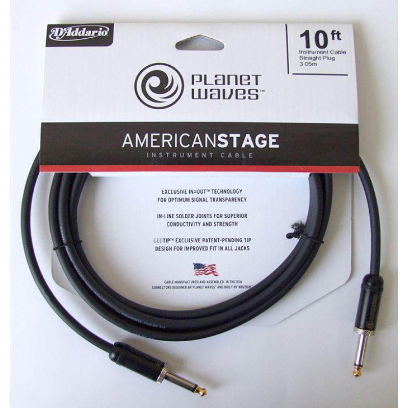 Planet Waves PW-AMSG-10 American Stage Instrument Cables 3 Metre Enstrüman Kablosu (3 mt) 1