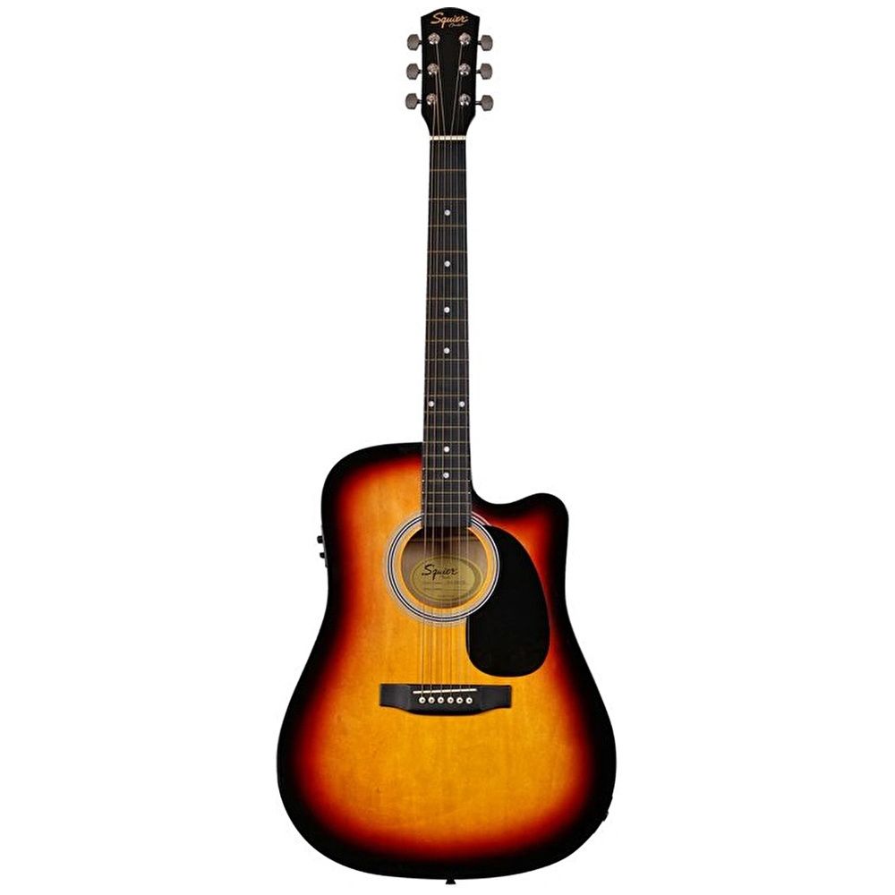 Squier SA-105CE Dreadnought Cutaway Sunburst Elektro Akustik Gitar 2