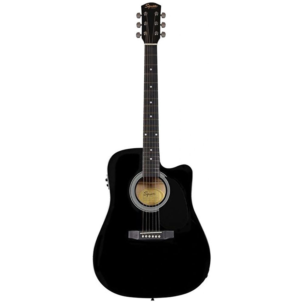 Squier SA-105CE Dreadnought Cutaway Black Elektro Akustik Gitar 2