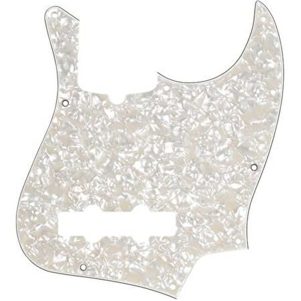 Fender Pickguard Jazz Bass 10-Hole Mount Aged White Pearl 4-Ply Pickguard 2