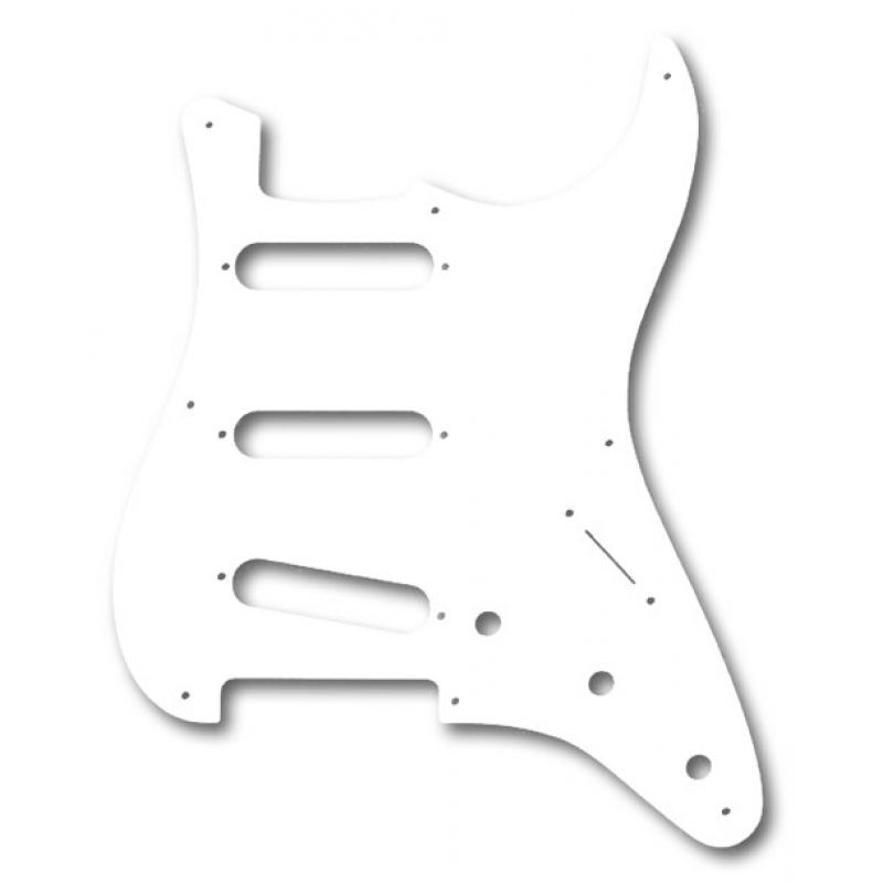 Fender Stratocaster S/S/S 8-Hole Mount White 1-Ply Pickguard 1