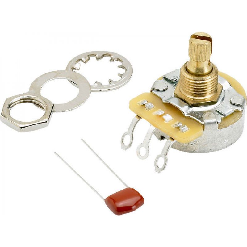 Fender 250K No-Load Split Shaft Potentiometer Vol. or Tone Yedek Parça 1