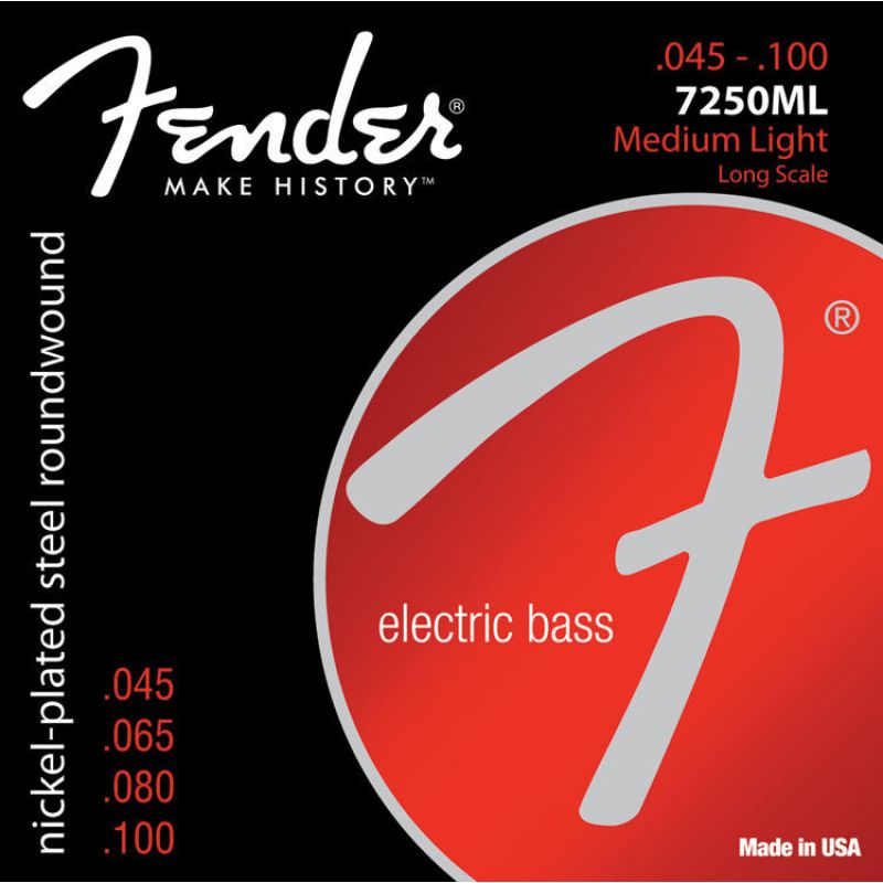 Fender 7250 Nickel Plated Steel Long Scale 7250ML .045-.100 Bas Gitar Teli 1