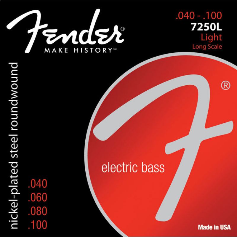 Fender 7250 Nickel Plated Steel Long Scale 7250L .040-.100 Bas Gitar Teli 1