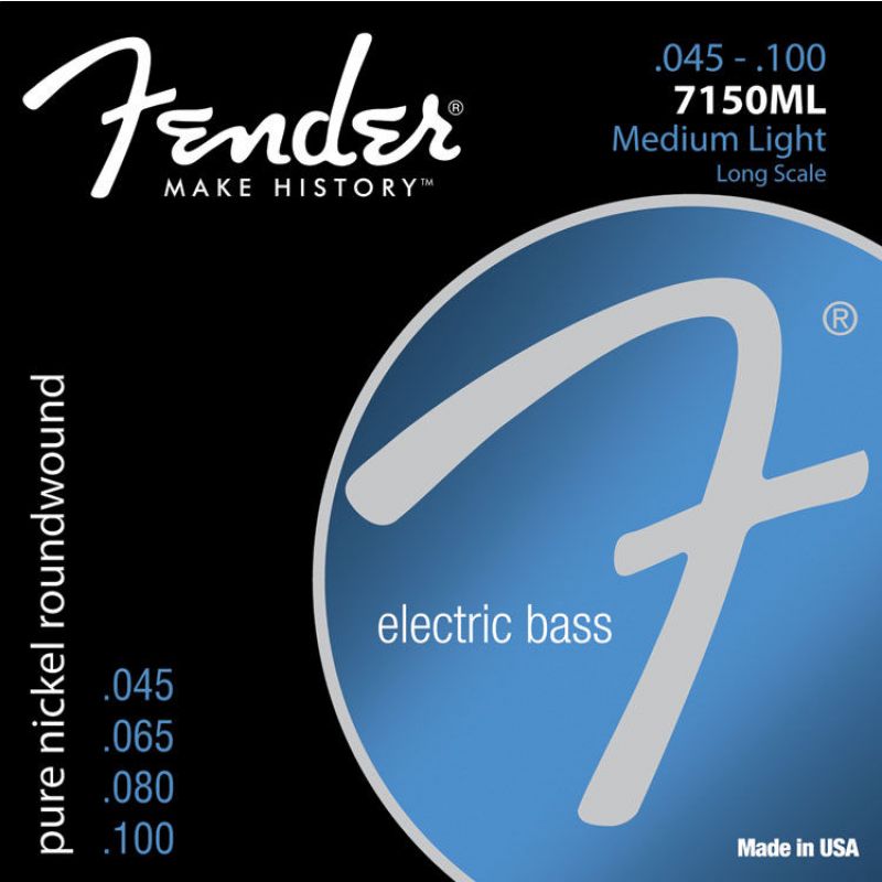 Fender Original 7150 Pure Nickel Roundwound Long Scale 7150ML .045-.100 Bas Gitar Teli 1