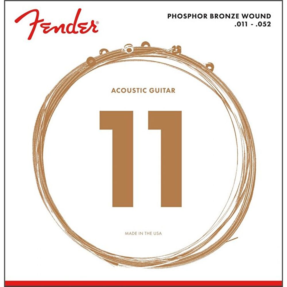 Fender Phosphor Bronze Acoustic Ball End 60CL .011-.052 Akustik Gitar Teli 2