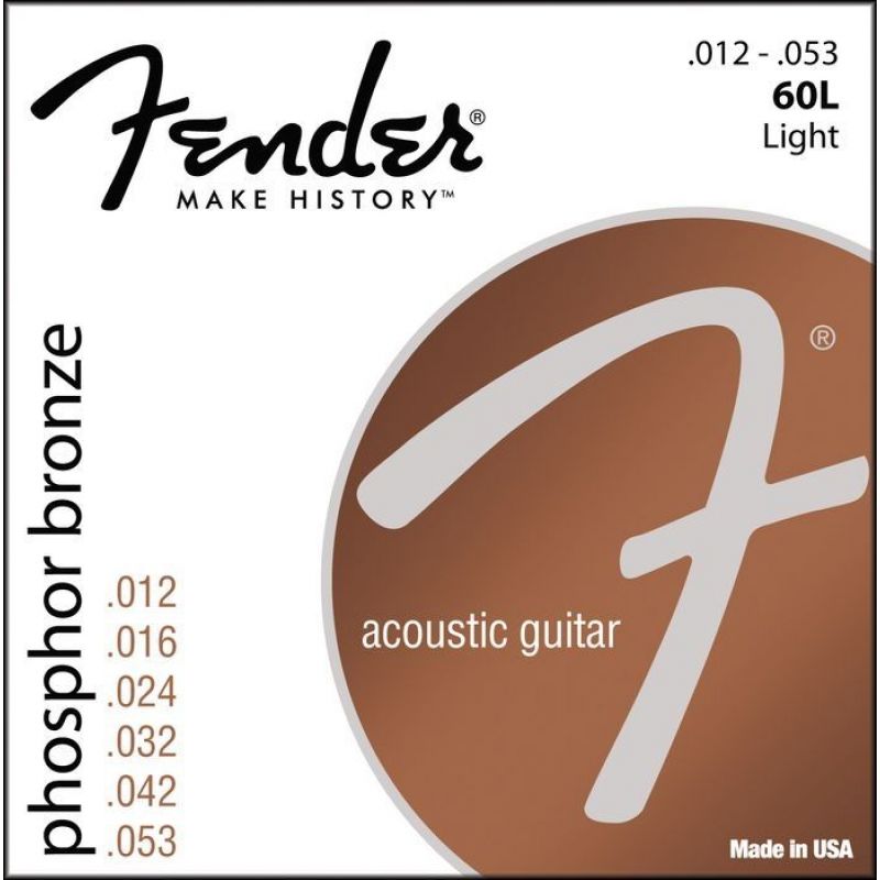 Fender Phosphor Bronze Acoustic Ball End 60L .012-.053 Akustik Gitar Teli 1