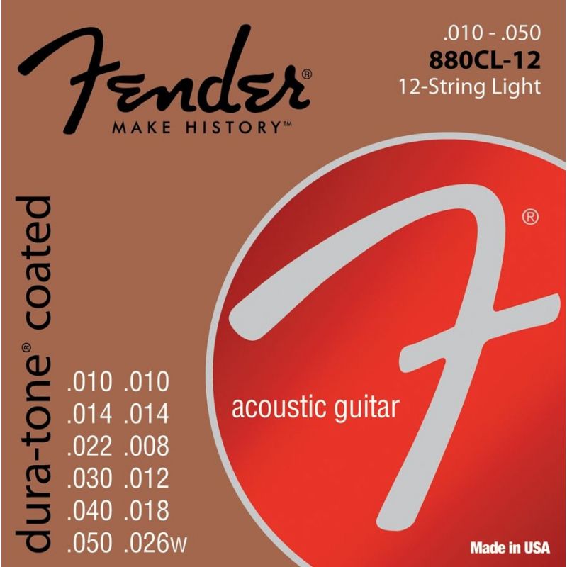 Fender Dura-Tone Coated 80/20 880CL-12 10-50 1