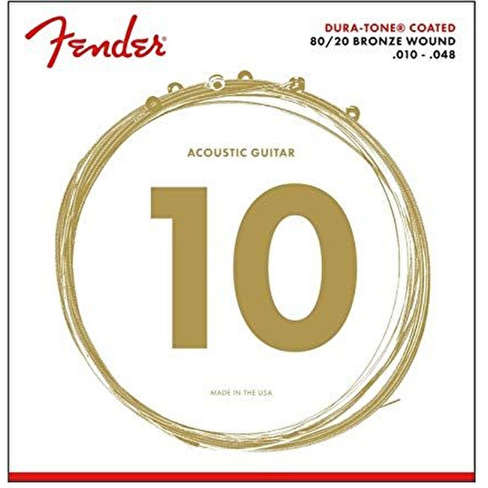 Fender Dura-Tone 880XL 80/20 Coated 10-48 Akustik Gitar Teli 2