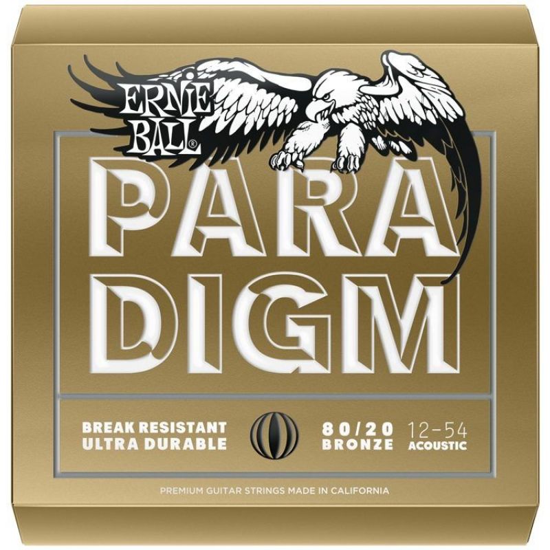 ERNIE BALL P02086 Paradigm Medium Light 80/20 Bronz 12-54 Akustik Gitar Tel Seti 1