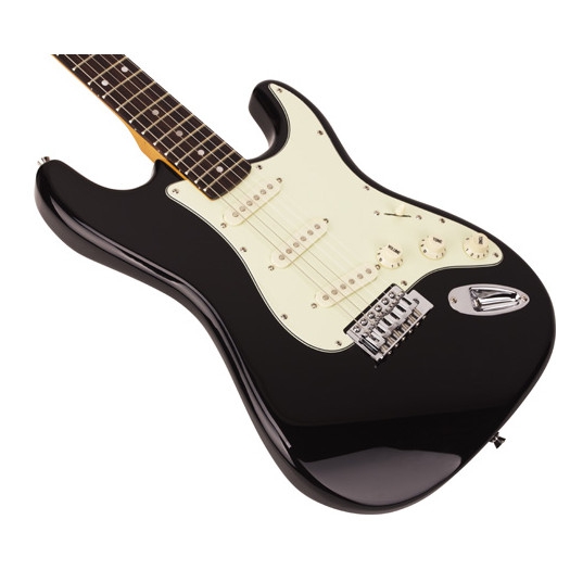 SX Stratocaster Elektro Gitar (Black) 4
