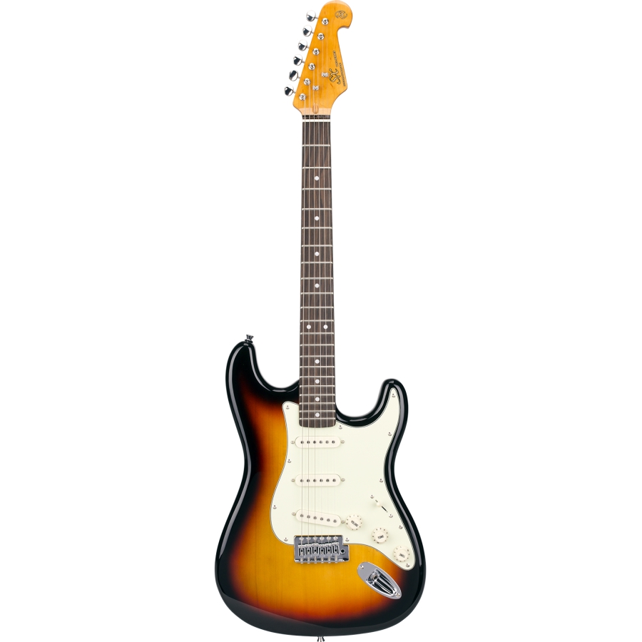 SX Stratocaster Elektro Gitar (3-Tone Sunburst) 2