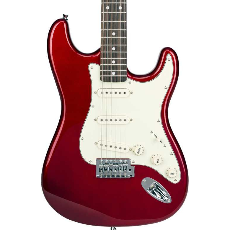 SX Stratocaster Elektro Gitar (Candy Apple Red) 4