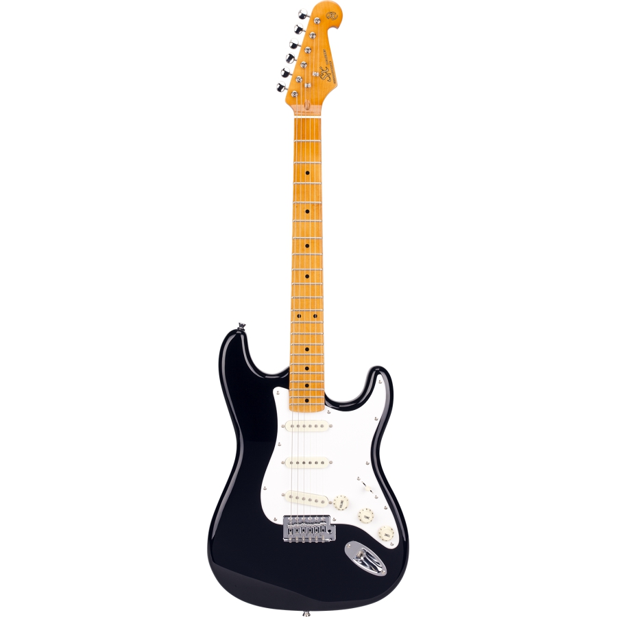 SX Stratocaster Elektro Gitar (Black) 2
