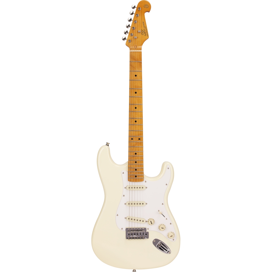 SX Stratocaster Elektro Gitar (Vintage White) 2