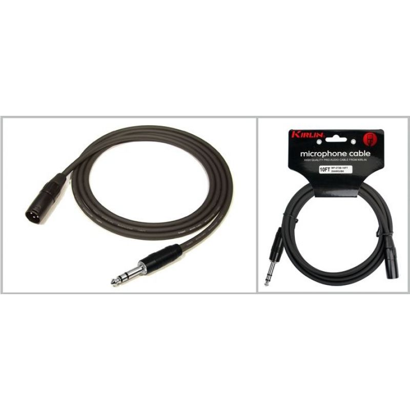 KIRLIN MP-273B-3M-BK  XLR-TRS 3 Metre Kablo 1