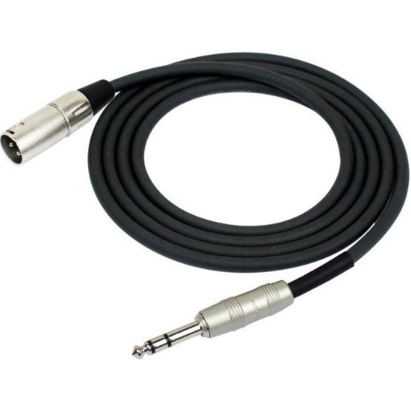 KIRLIN MP-483PR-3M-BK 3 Metre XLR-TRS Stereo Kablo 1