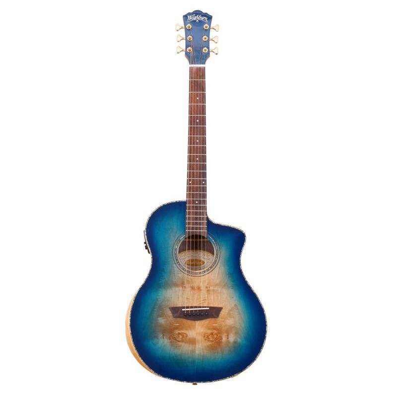 Washburn BTA-BLUBCE Bella Tono Vite Alure Burl Elektro Akustik Gitar 1