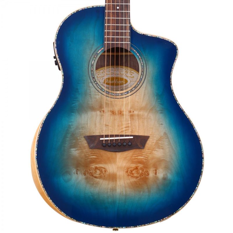 Washburn BTA-BLUBCE Bella Tono Vite Alure Burl Elektro Akustik Gitar 2