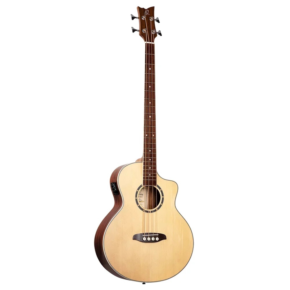 Ortega D7CE-4 Deep Series 7 Medium Scale Akustik Bas Gitar (Natural) 2