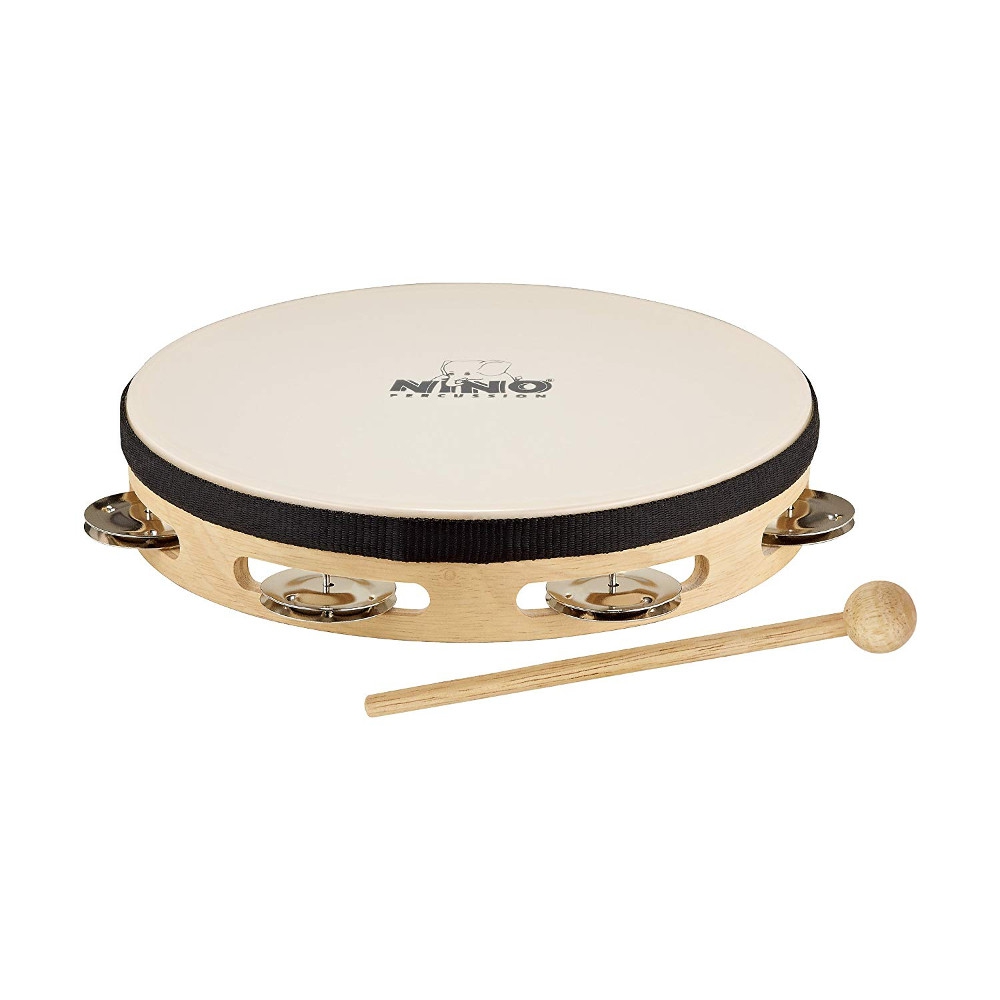 Nino NINO47 Headed Wood 8'' Tambourine 2