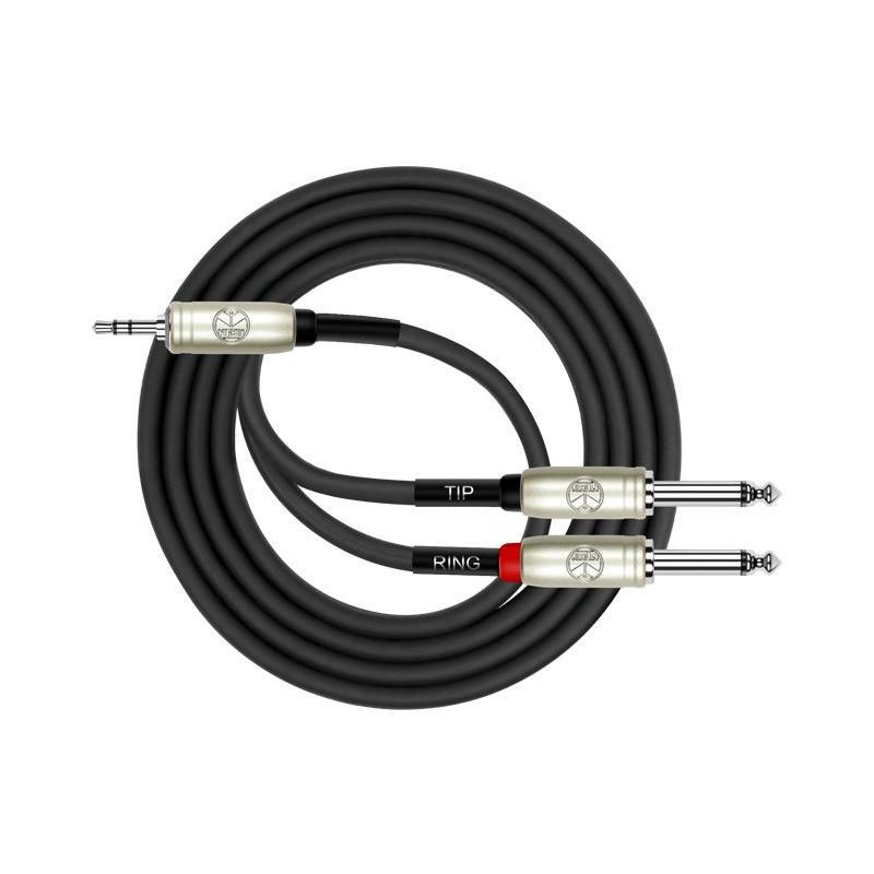 Kirlin Cable Y-362PRL Serisi 2MT 3.5 mm. Stereo (Erkek) - 2x6.35 mm. Mono (Erkek) 1